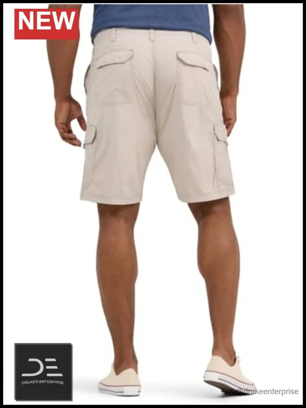 Men's Big & Tall Cargo Shorts with 7 Pockets, Athletic Flex Waistband